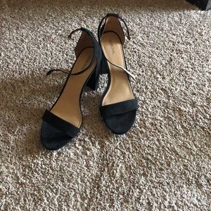 Simple Black Strap Heels